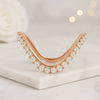 V Shape Chevron Diamond Ring For Her