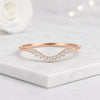 Round Lab Grown Diamond Chevron Wedding Band Ring