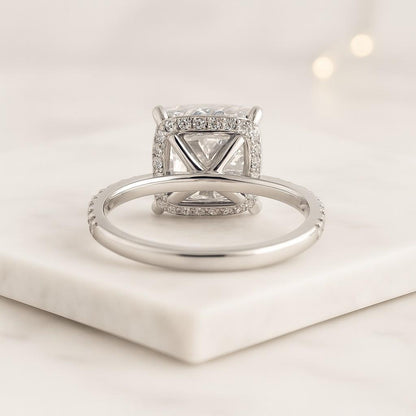 Cushion Cut Moissanite Wedding Ring Set 3 Pcs Bridal Ring Set Trio Ring Set Unique Gift For Her