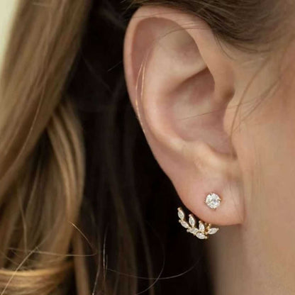 Custom Teardrop Birthstone Earrings Delicate 2 Birthstone Earrings