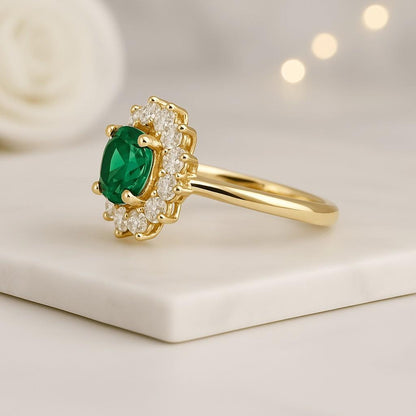 Dainty Diamond Eternity 14K Gold Ring Jewelry, Custom April Birthstone Ring, Minimalist Everday Diamond Gold Eternity Ring Diamond Band Ring
