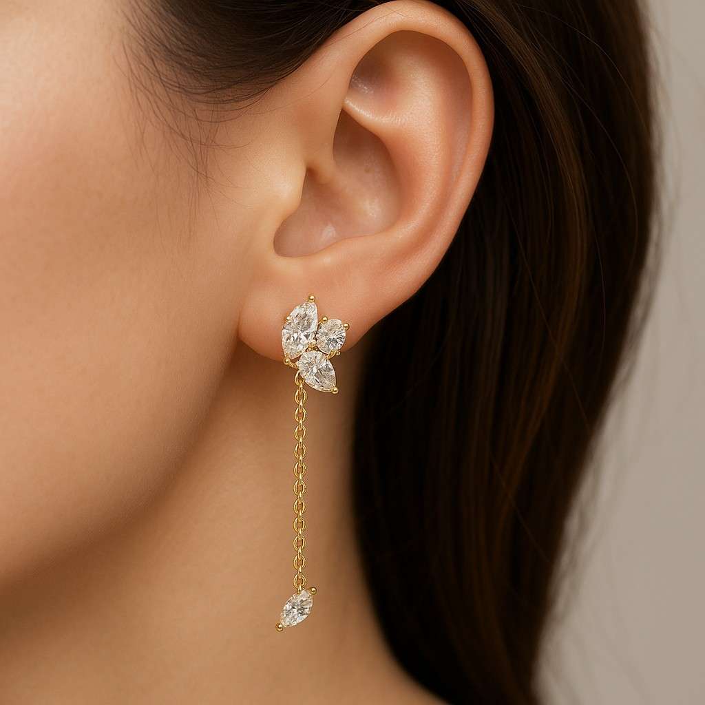 Dainty Diamond Studs Bridesmaid Gifts for Her Chrismas Gifts