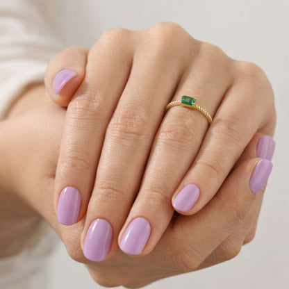 Dainty Emerald Stacking Ring