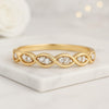 Marquise Shape Round Cut Lab Grown Diamond Band