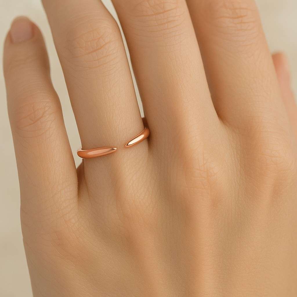 Delicate Open Cuff Ring Thin Gold, Rose Gold or Sterling Silver