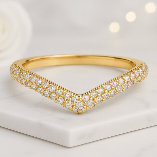 Diamond Curved Ring