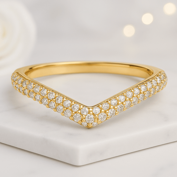 Diamond Curved Ring