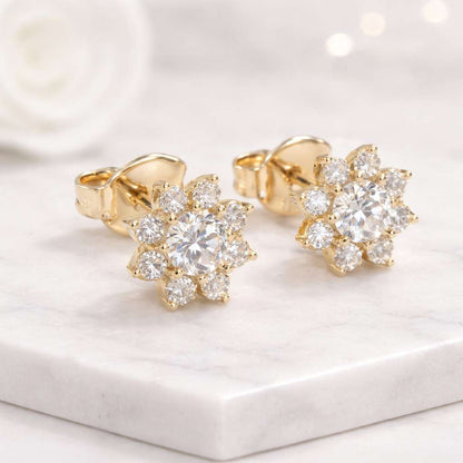 Diamond Earring in 14k White Gold, Everyday Earring