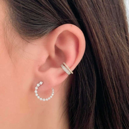 Diamond Hoop Earring, Last Minute Gift, Diamond Earrings For Women