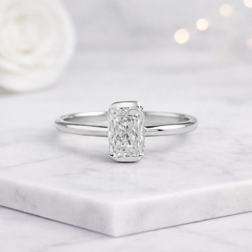 lab grown diamond solitaire ring 