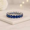 Blue Sapphire Wedding Band