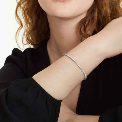 Diamond Tennis Bracelet Yellow Gold Bracelet 
