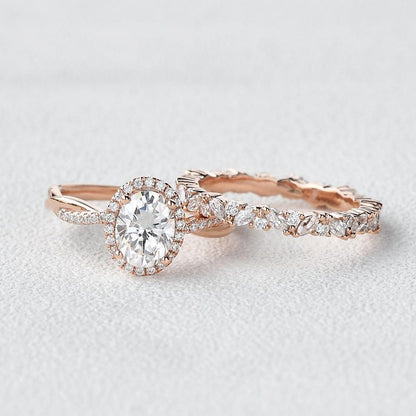 Diamond Twisted Pave Eternity Bridal Ring