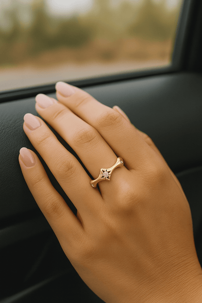 Distance Pave Ring