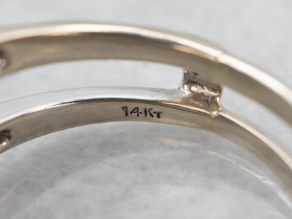 Dome Gold Ring with Round Moissanite Ring