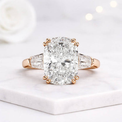 Double Claw Prong Set Diamond Ring