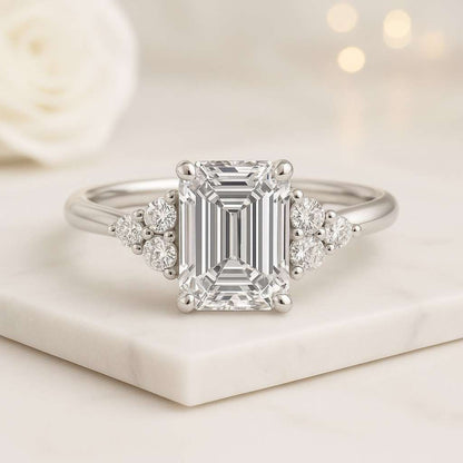 Eco Friendly Diamond Hidden Halo Ring Bridesmaid Gift For Her 14k Gold Anniversary Ring