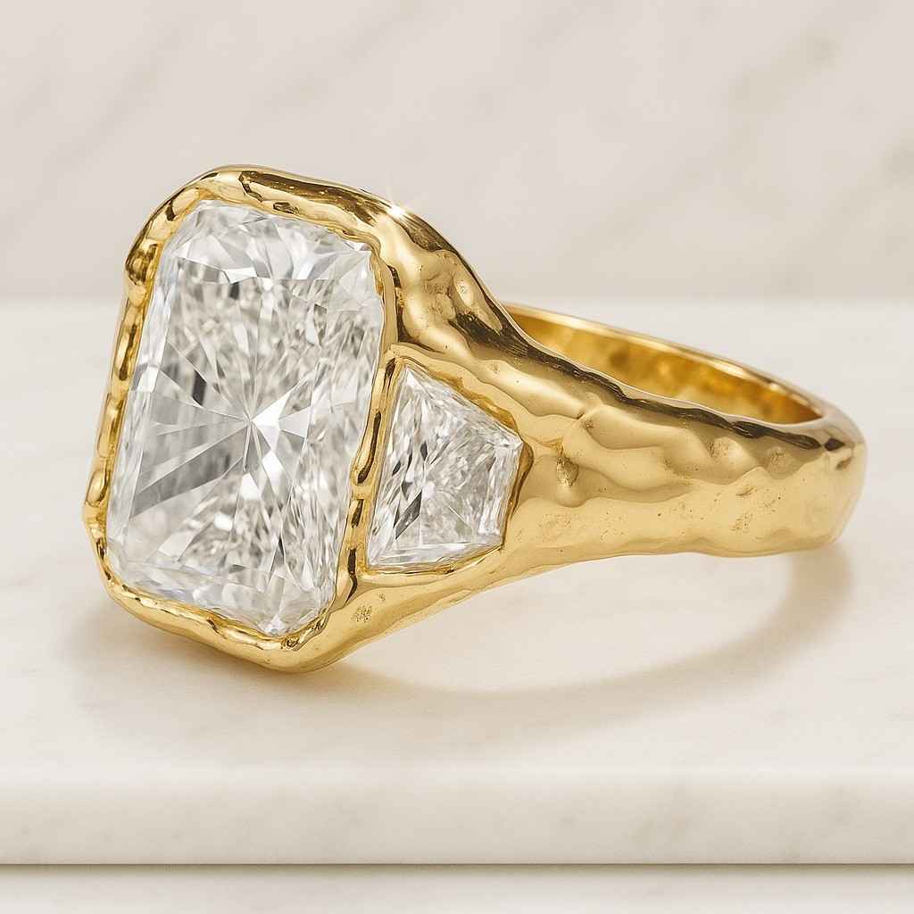 Elongated Cushion Diamond Engagement Ring For Her