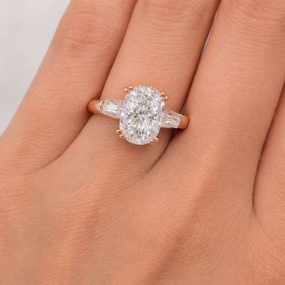 Elongated Cushion Diamond Ring