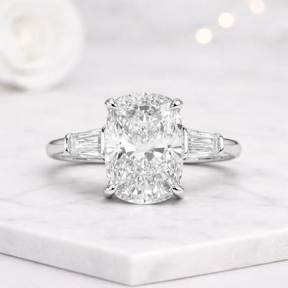 Elongated Cushion Engagement Ring