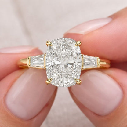 Elongated Cushion Engagement Ring
