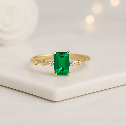 Emerald Cut Diamond Ring


