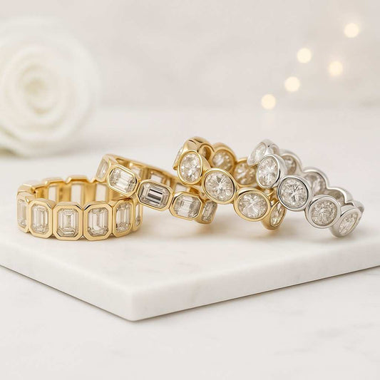 Emerald Cut Eternity Wedding Band Lab Grown Diamond