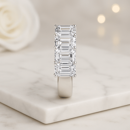 Emerald Cut Lab Grownb Diamond Eternity Band