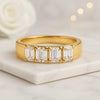 Four Stone Emerald Cut Lab Grown Diamond Wedding Ring