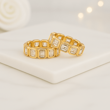 Emerald Diamond Wedding Ring