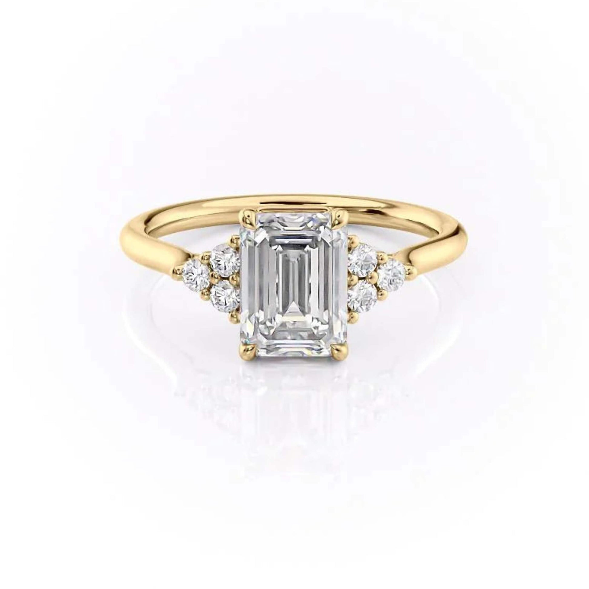 Emerald Lab Diamond, Classic Solitaire, Simple Promise Ring