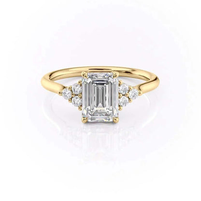 Emerald Lab Diamond, Classic Solitaire, Simple Promise Ring
