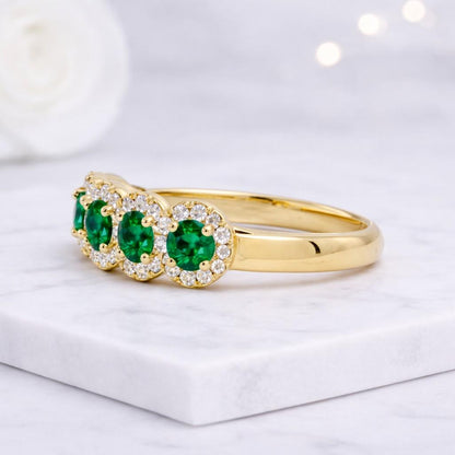 Emerald and Diamond Ring