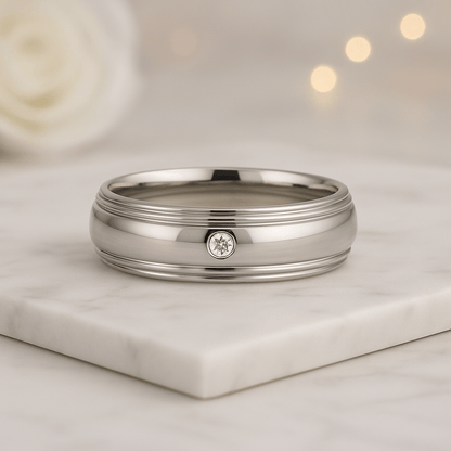 Flat Bezel Ring For Women