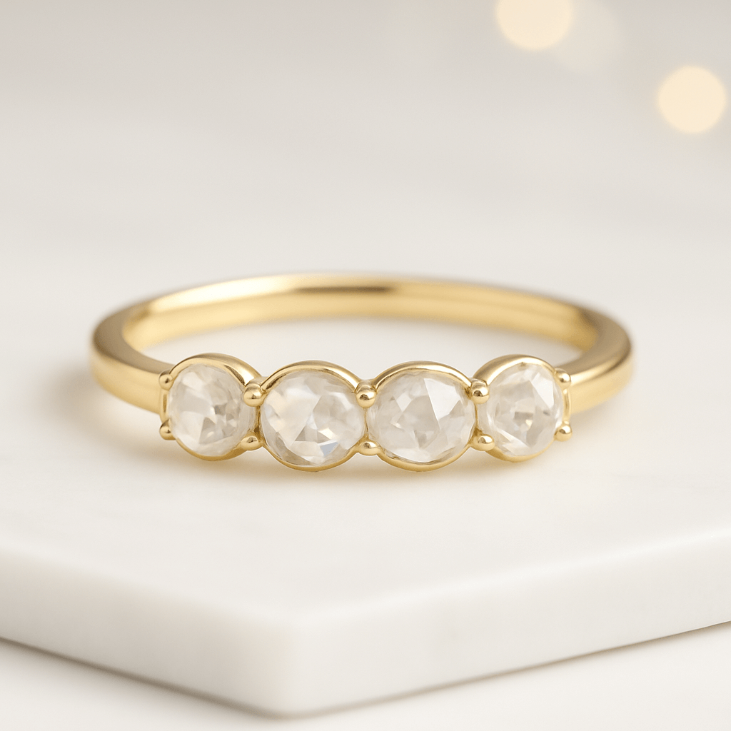 Flat Cut Diamond Ring