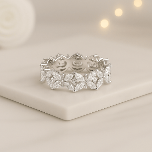 Floral Diamond Eternity Ring