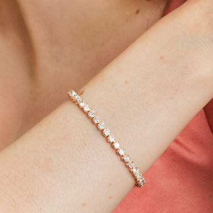 Four Prong Set CVD Diamond Wedding Bracelet Conflict Free Diamond Bracelet Gift For Her