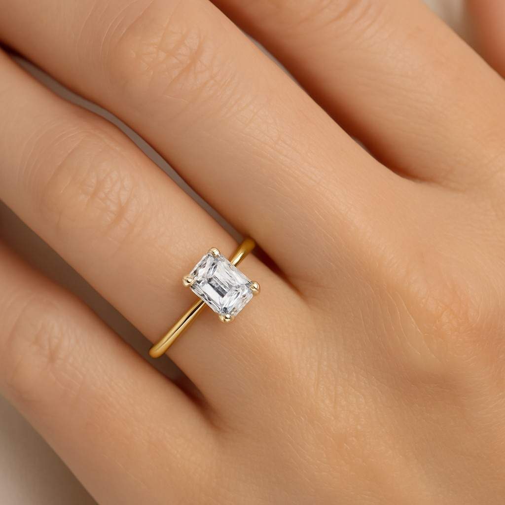 Four Prong Set Eco Friendly Diamond Ring