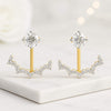 18k Solid Gold Lab Grown Jacket Earrings
