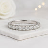 Round Moissanite Diamond Half Eternity Anniversary Ring