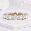 Round Cut Lab Grown Diamond Band Full Eternity Wedding Band