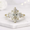 Marquise Cut Lab Grown Diamond Five Stone Engagement Ring