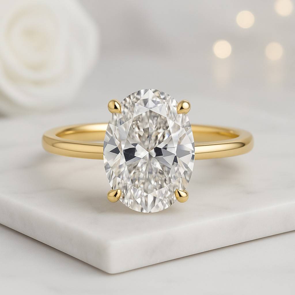 genuine lab grown diamond wedding set bridal rings for her