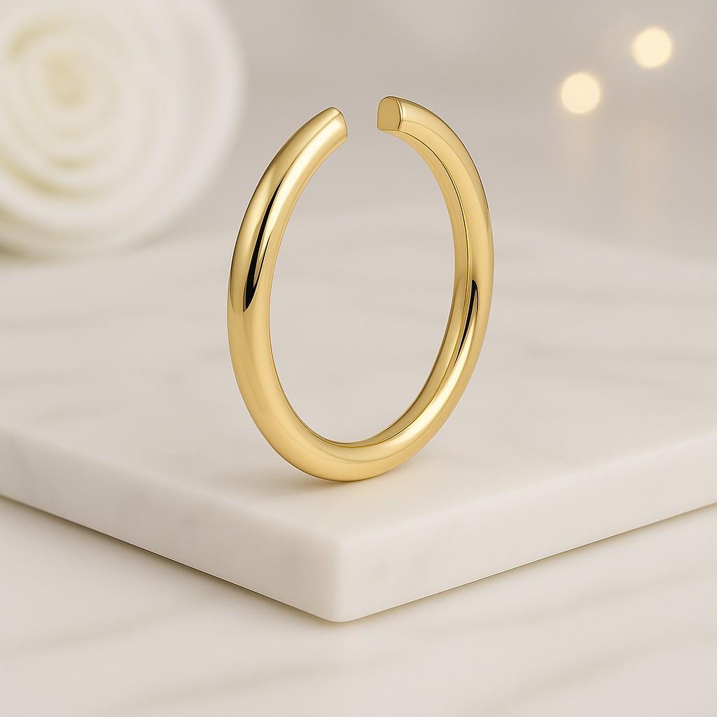 Gold Cuff Wedding Band For Her