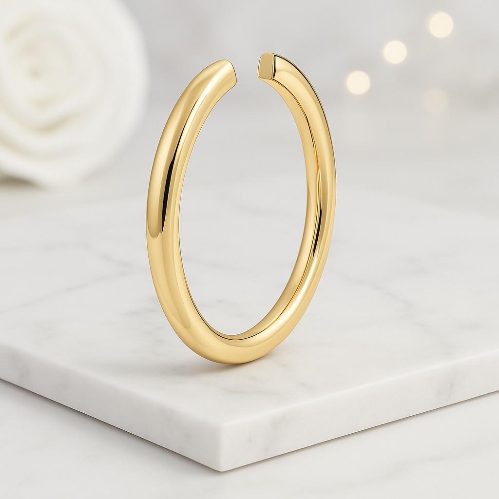 Gold Cuff Wedding Band For Him