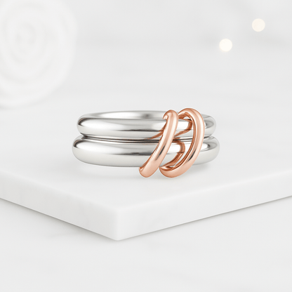 Gold Multi Link Ring Set