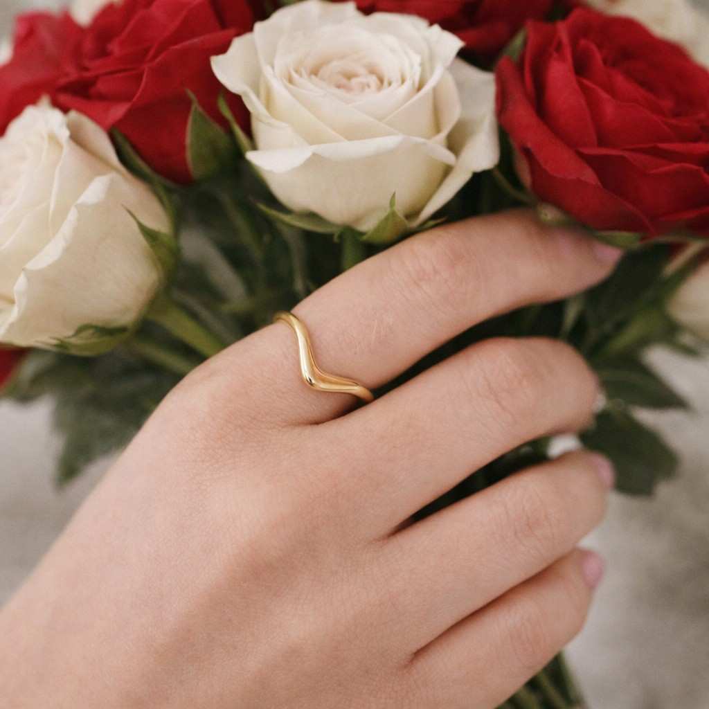 Gold Nesting Band Contour Band anniversary gift
