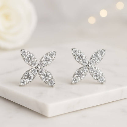 Gold Round Earring Set Minimalist Flower Earrings