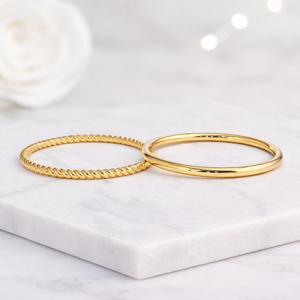 Gold Wedding Rings, Gold Wedding Bands, 14K Yellow Gold Twisted Rope Ring