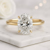 Oval Cut Moissanite Solitaire Engagement Ring